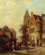 unknow artist European city landscape, street landsacpe, construction, frontstore, building and architecture. 284 oil painting on canvas